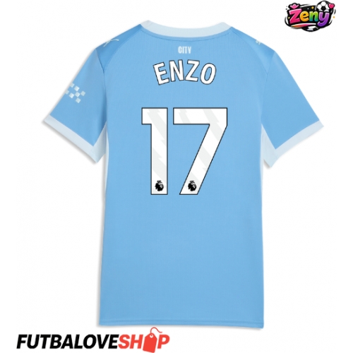 Dres Manchester City Enzo Fernandez #17 Domáci pre Ženy 2026-27 Krátky Rukáv